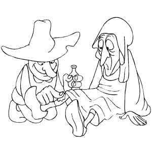 Dwarf Curing Woman coloring page