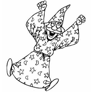 Happy Sorcerer coloring page