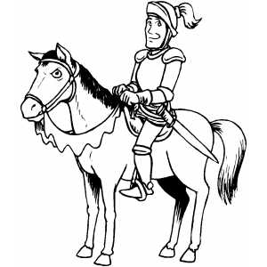 Knight With Sword coloring page