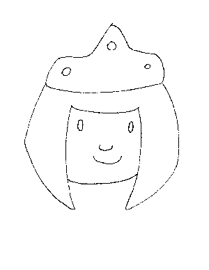 Princess Face Smiling Coloring Page