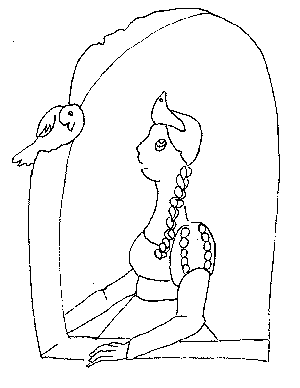 Princess in the Window Coloring Page