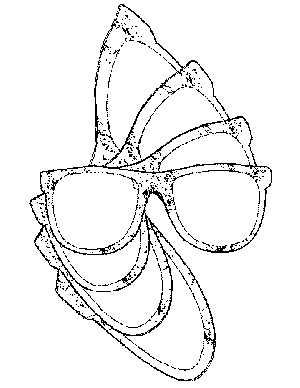 80s Sunglasses Design Coloring Page