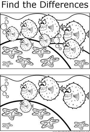 FTD Blowfish coloring page