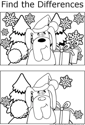 FTD Christmas Dog coloring page