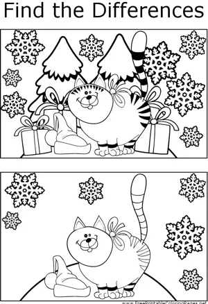 FTD Christmas Kitty coloring page