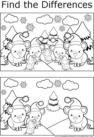 FTD Christmas Mice coloring page