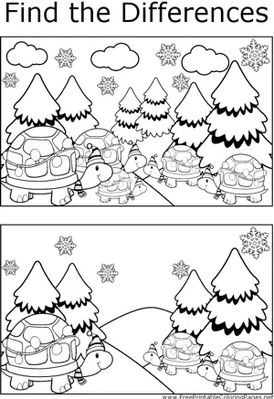 FTD Christmas Turtles coloring page