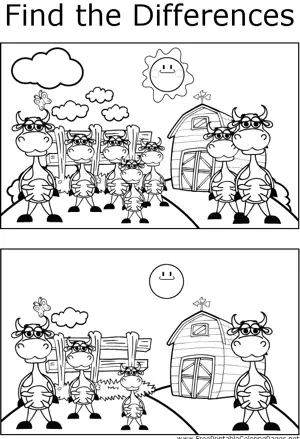 FTD Cows coloring page