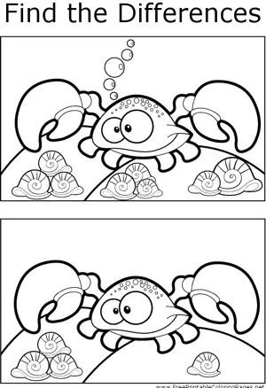 FTD Happy Crab coloring page