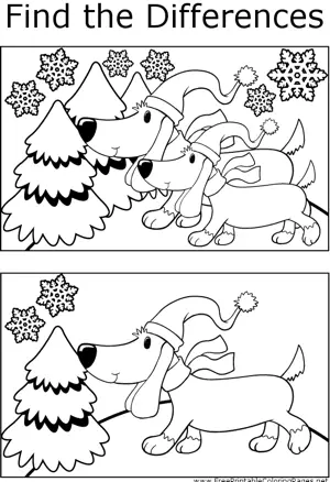 FTD Holiday Dogs coloring page