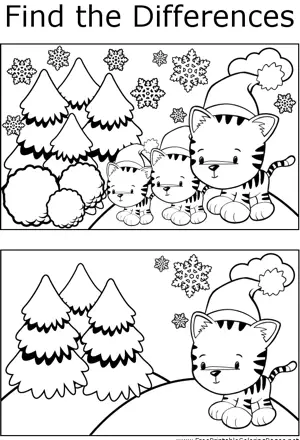 FTD Holiday Kittens coloring page