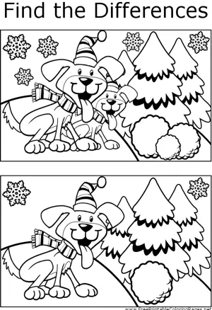 FTD Holiday Puppies coloring page