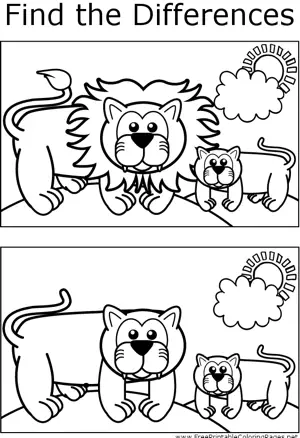 FTD Lionesses coloring page