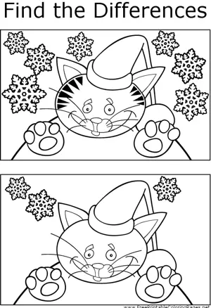 FTD Santa Cat coloring page