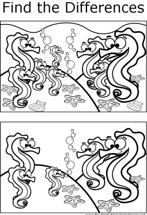 FTD Seahorse coloring page