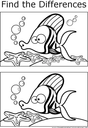 FTD Surprised Fish coloring page