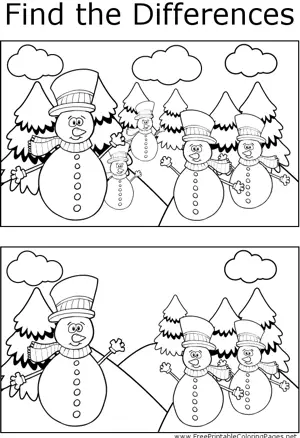 FTD Waving Snowmen coloring page