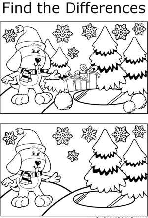 FTD Winter Dog coloring page