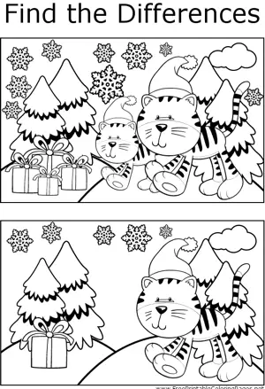 FTD Yuletide Cats coloring page