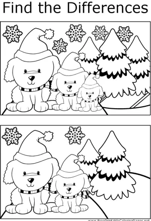 FTD Yuletide Dogs coloring page