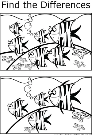 FTD Zebra Fish coloring page