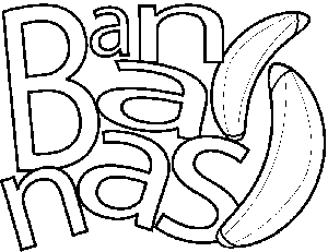 Bananas coloring page
