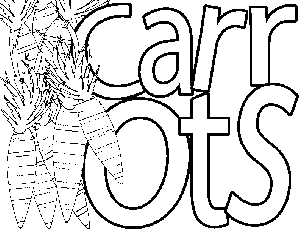 Carrots coloring page