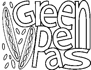 Green Peas coloring page