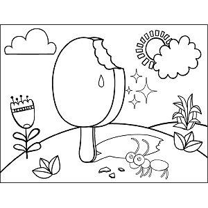 Ice Cream Bar coloring page