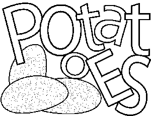 Potatoes coloring page
