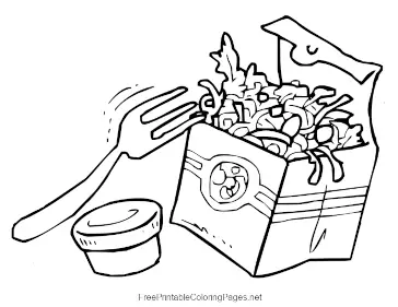 Takeout Salad coloring page