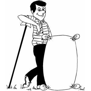 Man With Fertilizer coloring page