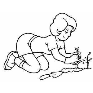 Pulling Weeds coloring page