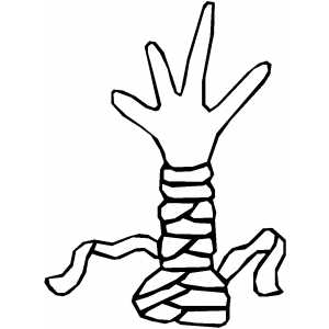 Bandaged Hand coloring page