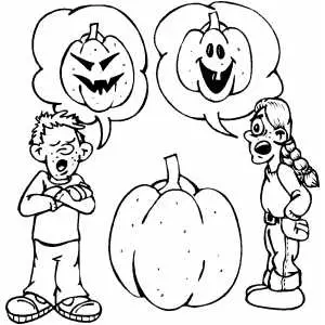 Carving Pumpkin coloring page