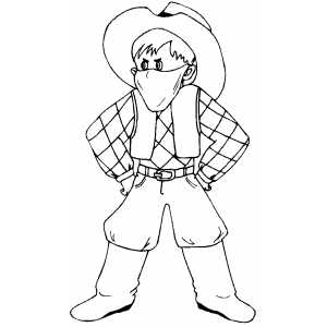 Cowboy Costume coloring page