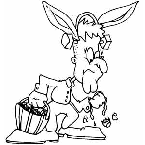 Donkey Trick Or Treat coloring page
