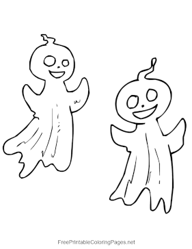 Ghosts_Dancing coloring page