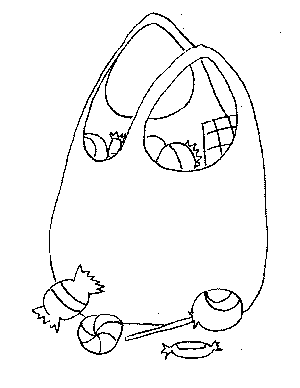 Halloween Candy Bag Coloring Page