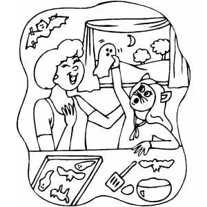 Halloween Cookies coloring page