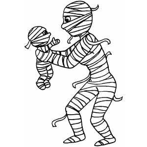 Mummy And Baby coloring page