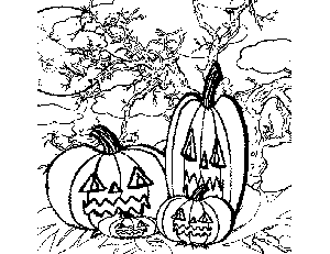Pumpkin Family coloring page