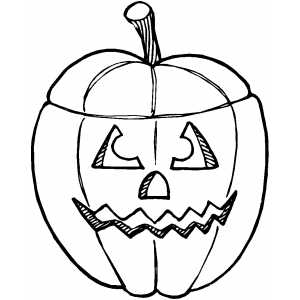 Pumpkin With Cut Top coloring page