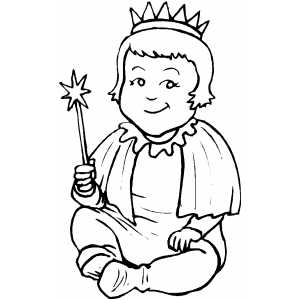 Queen Costume coloring page
