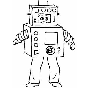 Robot Costume coloring page