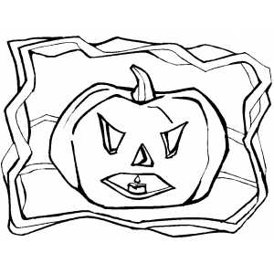 Scaring Pumpkin coloring page