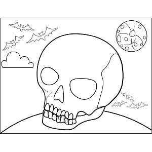 Scary Skull coloring page