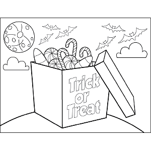 Trick of Treat Goodies coloring page