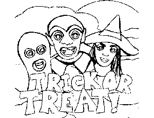 Trick or Treat coloring page