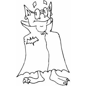 Vampire Costume coloring page